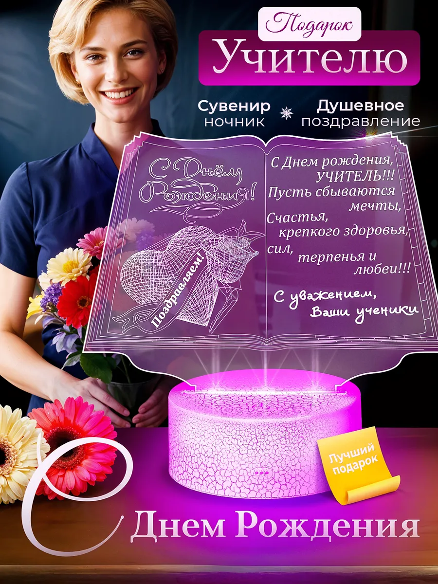 Картинка с днем рождения учителю