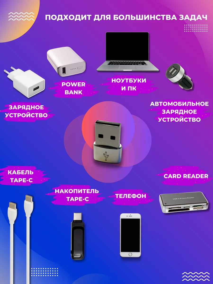 Переходник type-c usb, type c usb для телефонов и ПК POULAKI купить по цене  51,18 р. в интернет-магазине Wildberries в Беларуси | 165779303