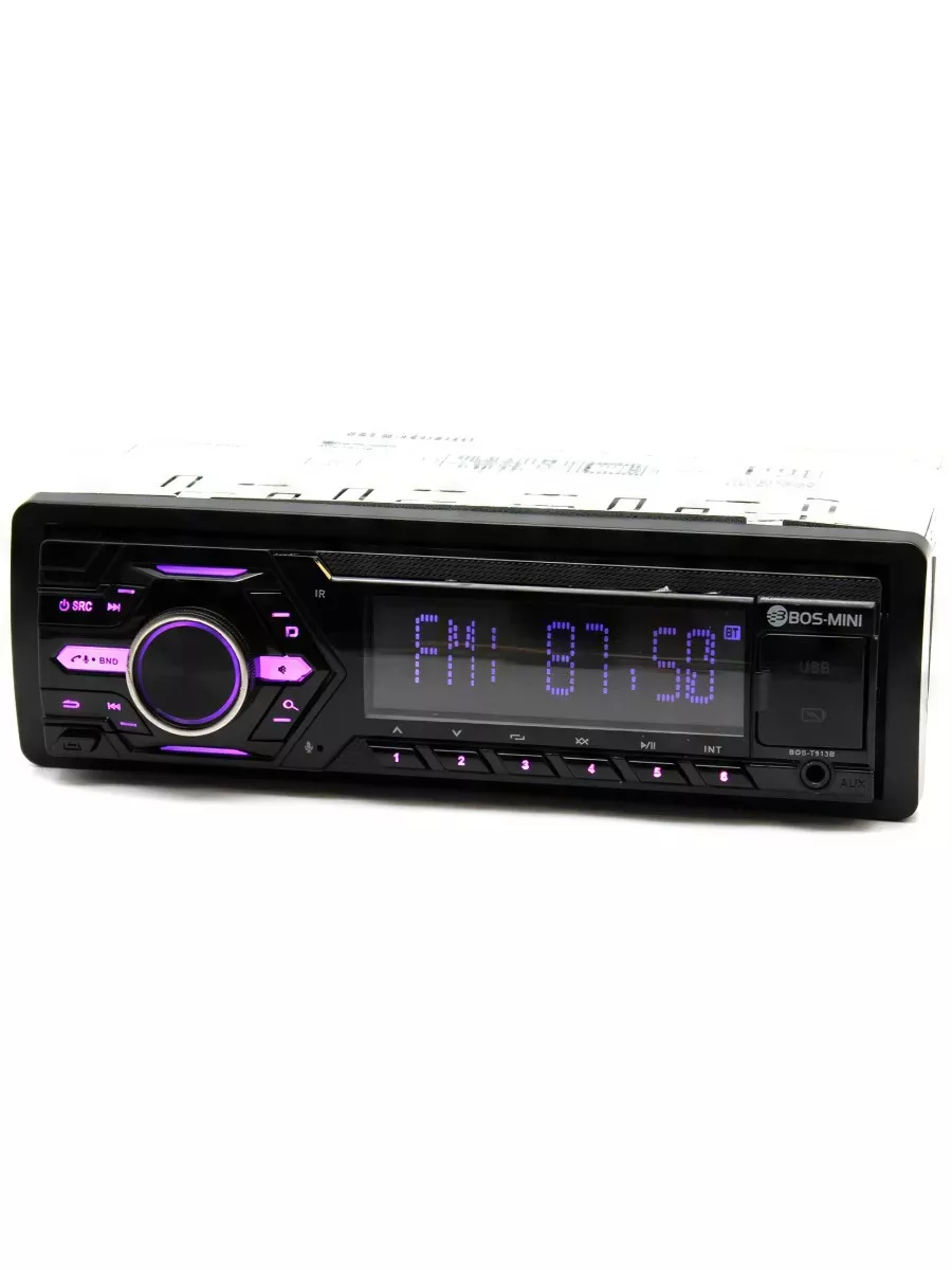 Pioneer Автомагнитола с bluetooth BOS-MINI Т913В съемная панель