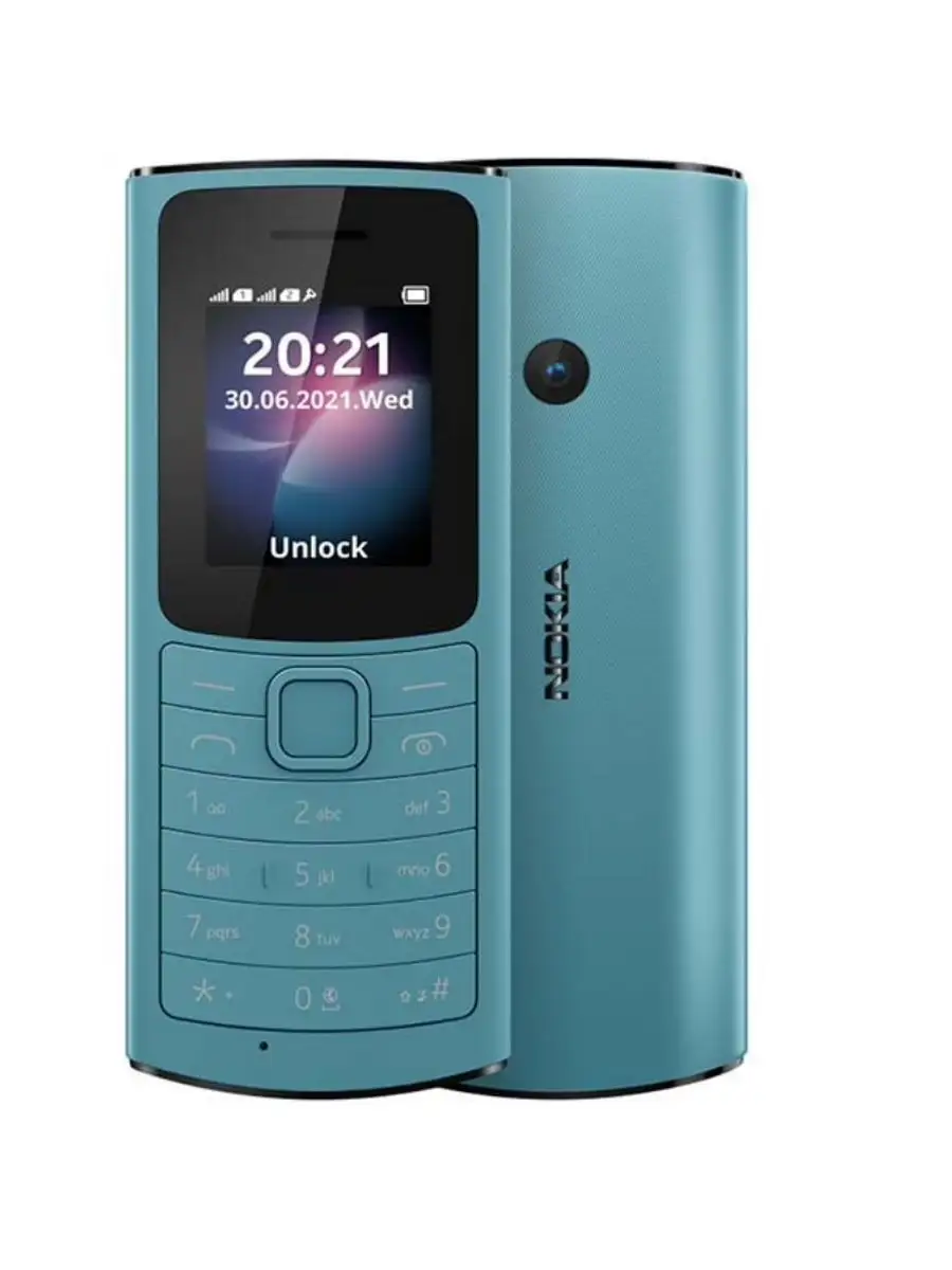 Nokia Мобильный телефон 110 4G TA-1543 DS, голубой (2023)