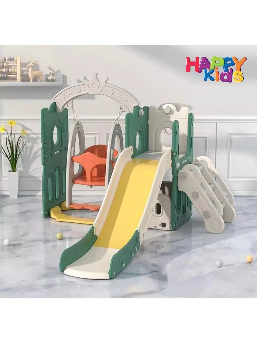 Горки качели HAPPY KIDS купить по цене 13 572 ₽ в интернет-магазине  Wildberries | 166310280