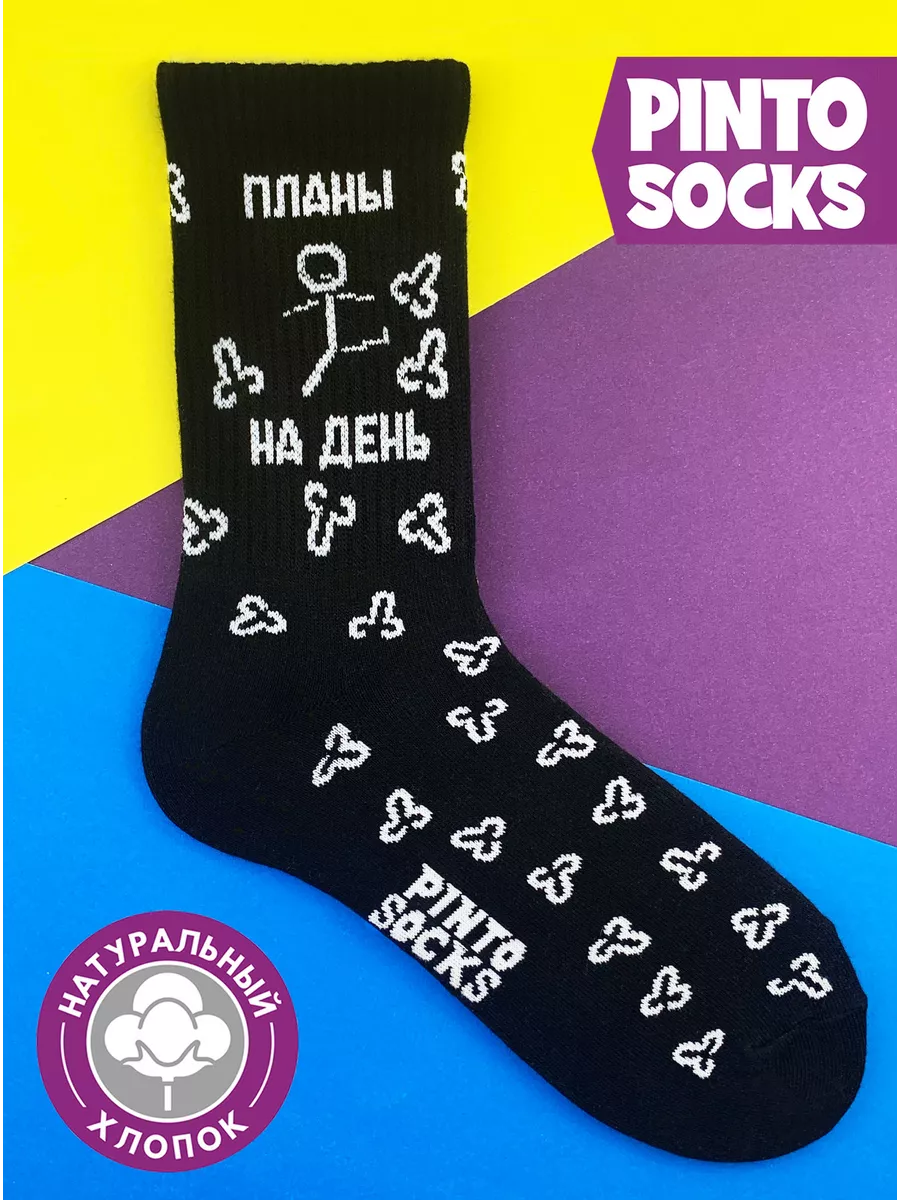 Прикольные смешные носки с принтом и надписями Pinto Socks купить по цене  207 ₽ в интернет-магазине Wildberries | 166385921