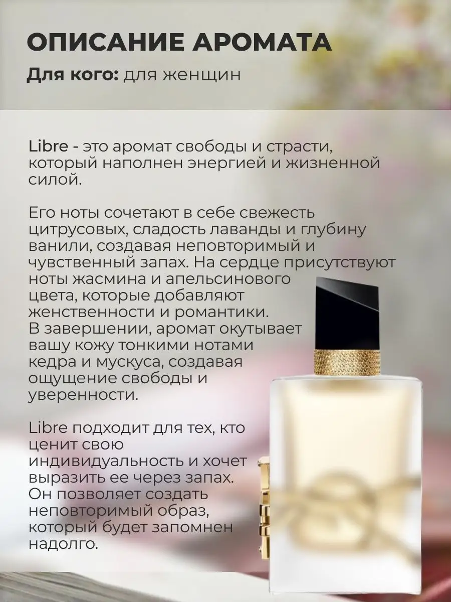 Amore aroma Распив духов по мотивам Libre