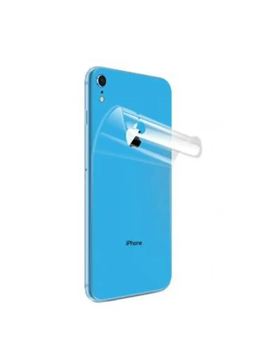 ТехМаркет Защитная пленка на заднюю панель iPhone Xr, салфетки, 1 шт