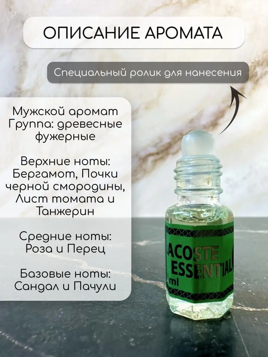 Масляные духи по мотивам Essential Lacoste