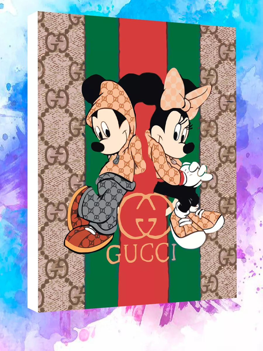 ДАВАЙ РАСКРАСИМ Картина по номерам Микки Маус GUCCI Disney