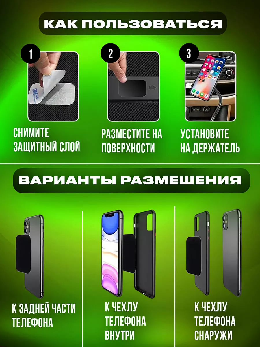 Sales4u Набор металлических пластин для магнитных держателей