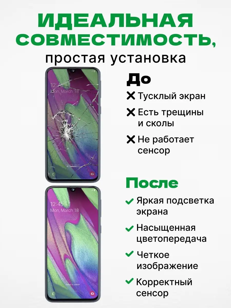 Дисплей Samsung Galaxy A40 с тачскрином для мобильного