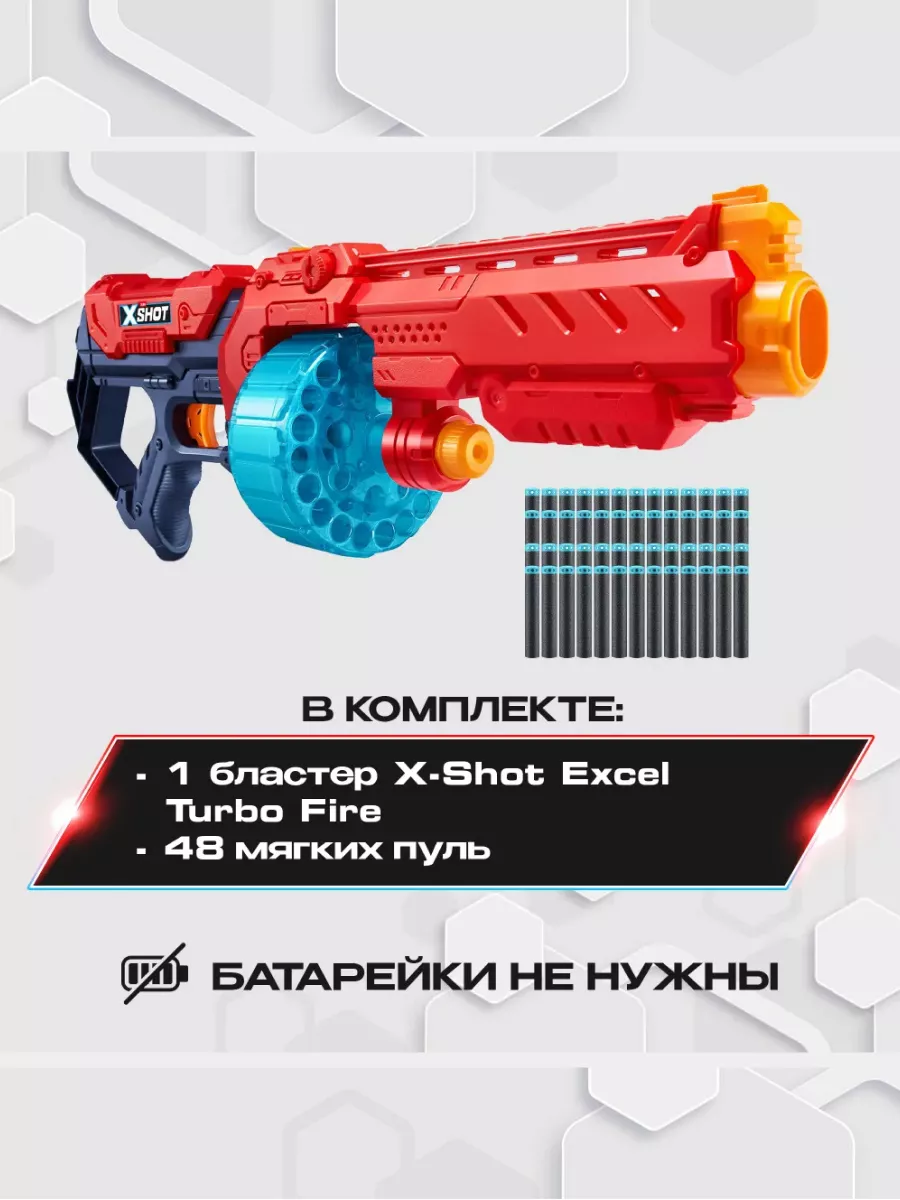 Автомат игрушечный с мягкими пулями Turbo Fire Zuru x-shot купить по цене 0  ₽ в интернет-магазине Wildberries | 168842127