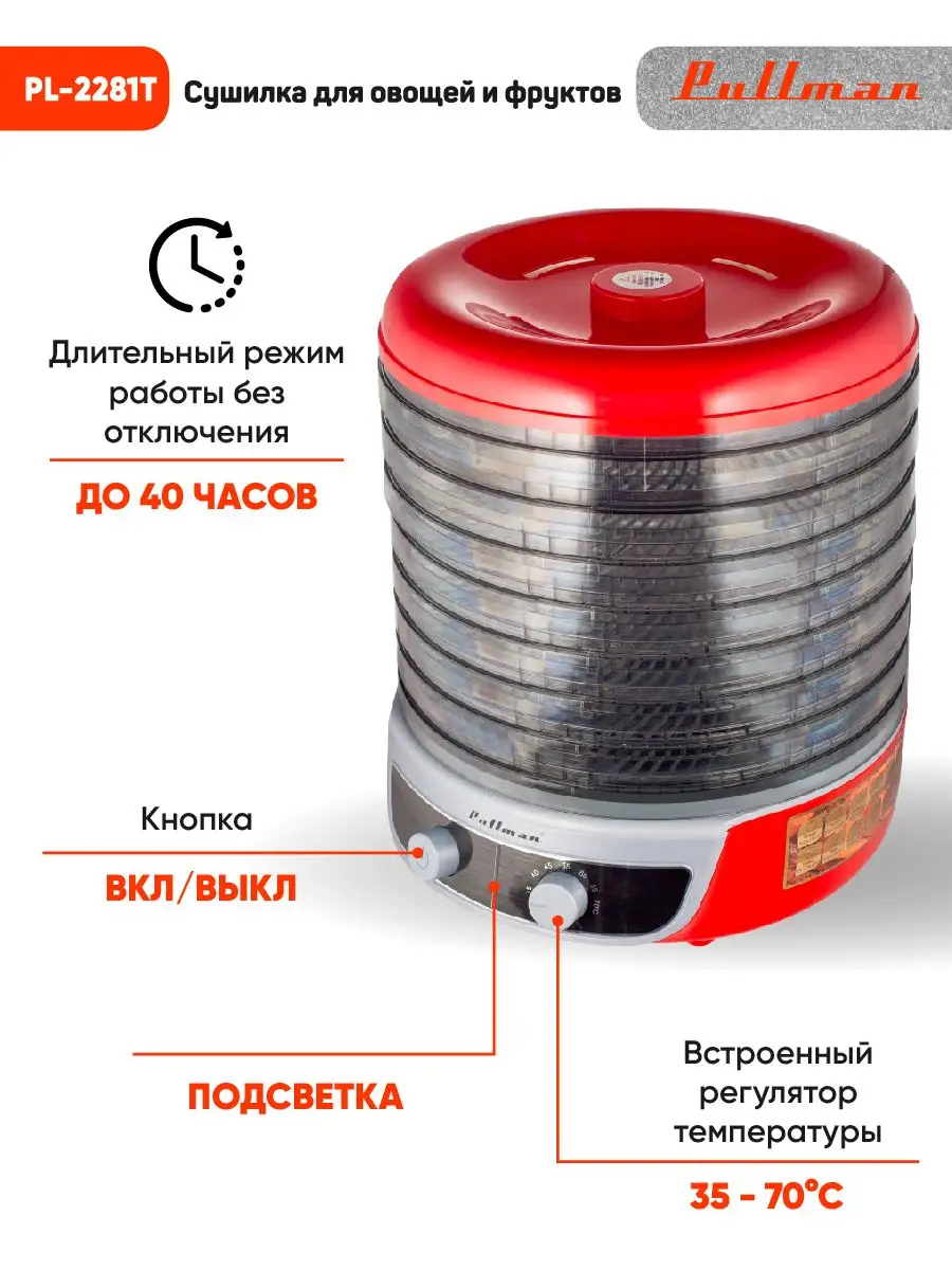 Сушилка для овощей и фруктов, дегидратор, йогуртница, таймер