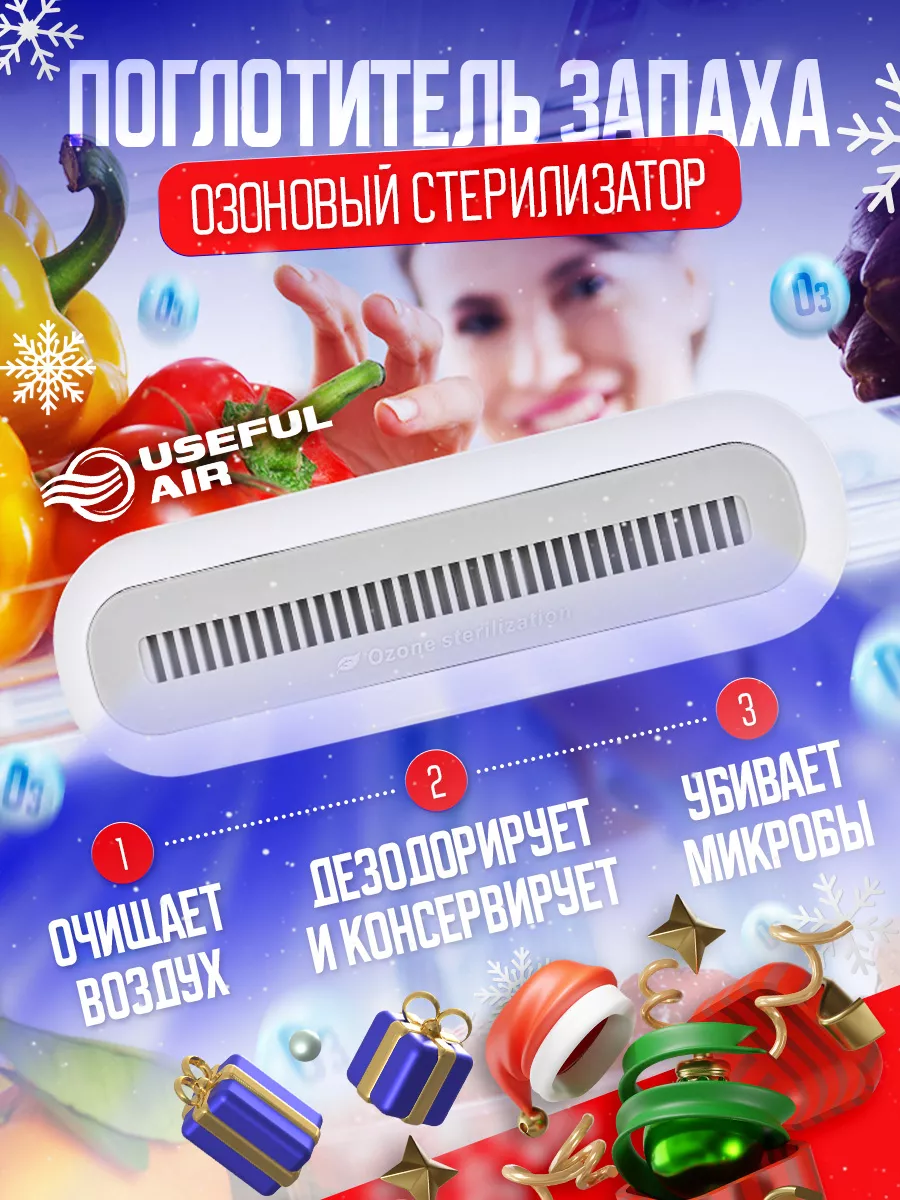 Поглотитель запаха для холодильника, нейтрализатор для дома Useful air  купить по цене 674 ₽ в интернет-магазине Wildberries | 169122702