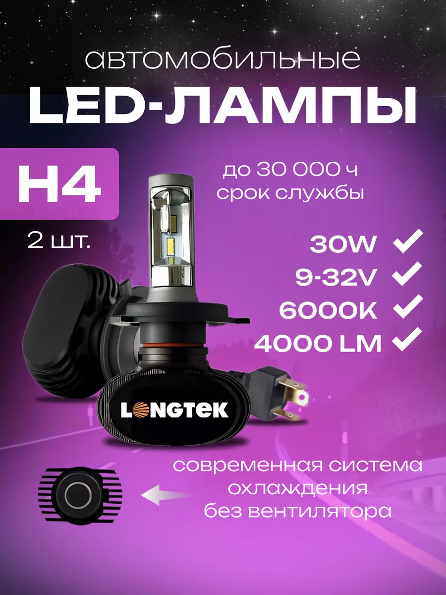 Лампочки h4 для авто светодиодные лед led лампы на фары S1