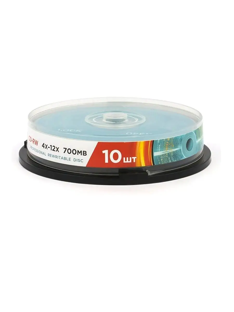 Диски болванки CD-RW Brand 4X-12X 700MB, 10 штук UL121002A8L