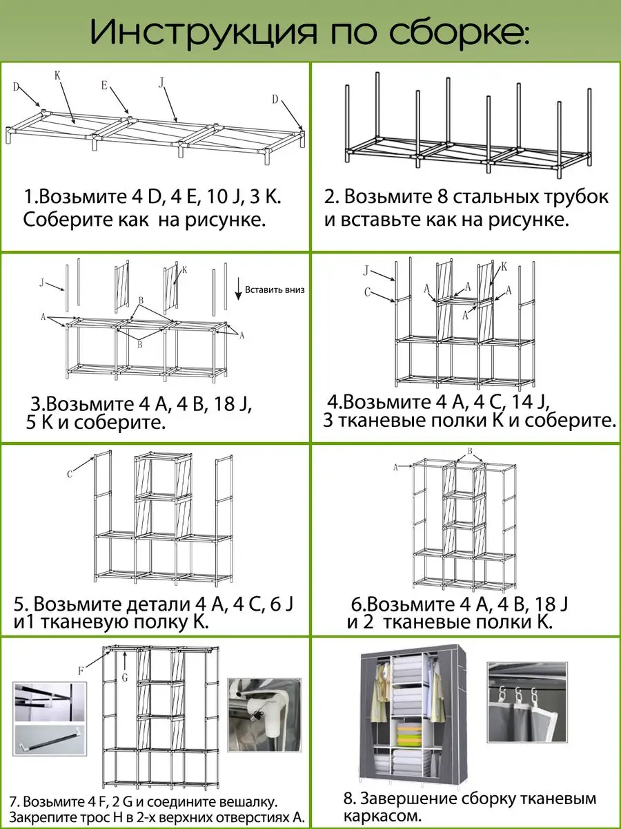 Сборка тканевого шкафа инструкция