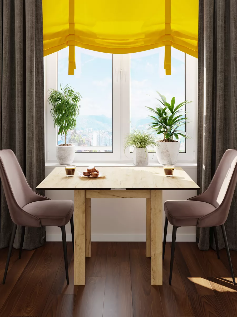 Маленькие раскладные столы для кухни (65 фото): кухонный складной столик