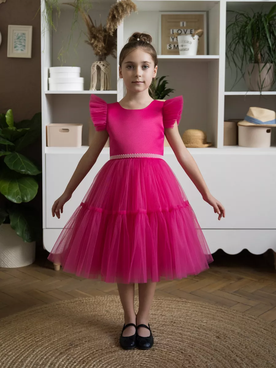Детское платье в клетку, с бантом, для девочек | AliExpress