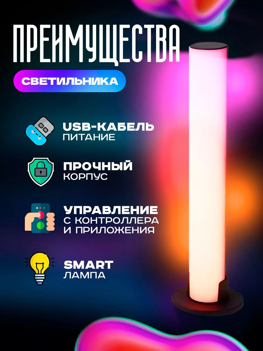 Светильник неоновая лампа настольная RGB 2шт FIZZI BOX купить по цене 1 348  ₽ в интернет-магазине Wildberries | 173001018