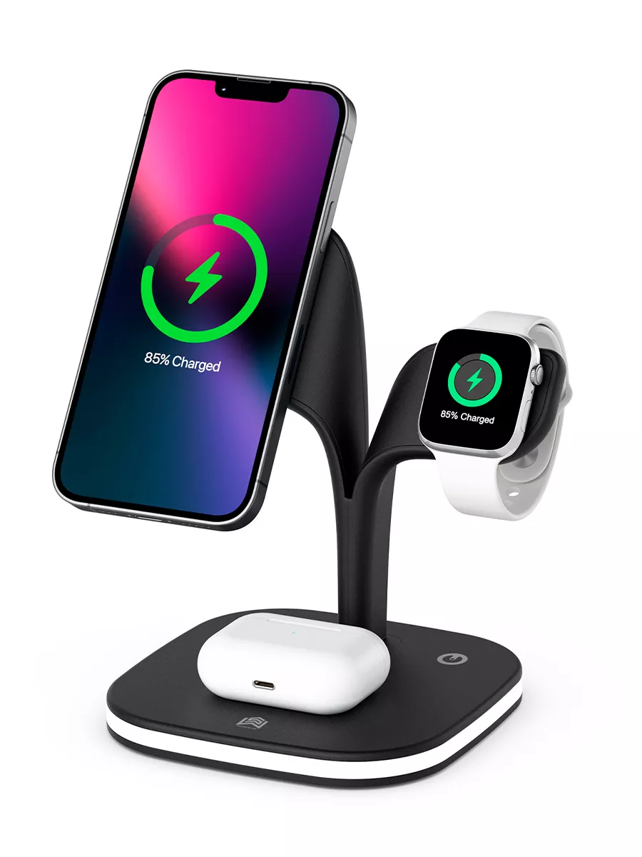 Беспроводная зарядка для iPhone AppleWatch AirPods MagSafe Helpful Tech  купить по цене 3 869 ₽ в интернет-магазине Wildberries | 173207756