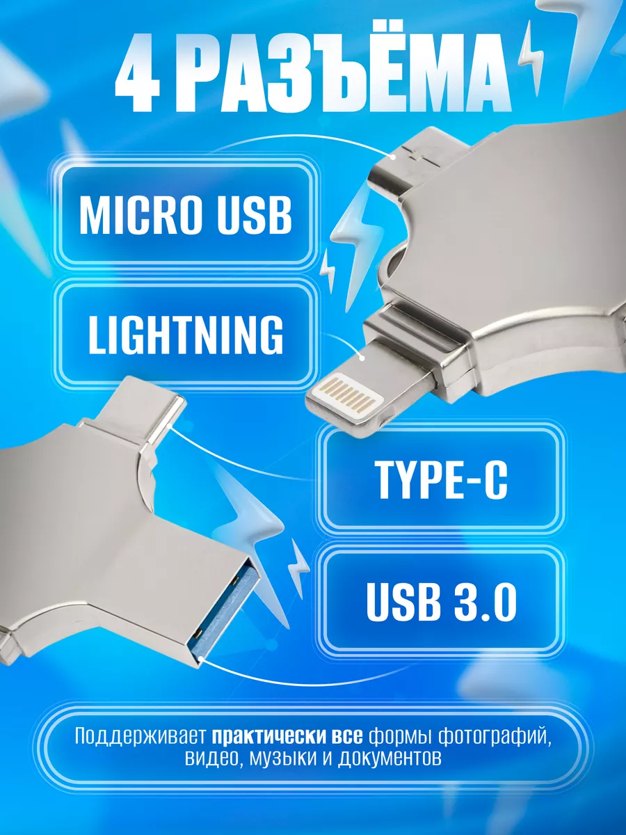 Флешка usb для телефона и пк 1Тб I-FlashDeviceHD купить по цене 1 883 ₽ в  интернет-магазине Wildberries | 173515885