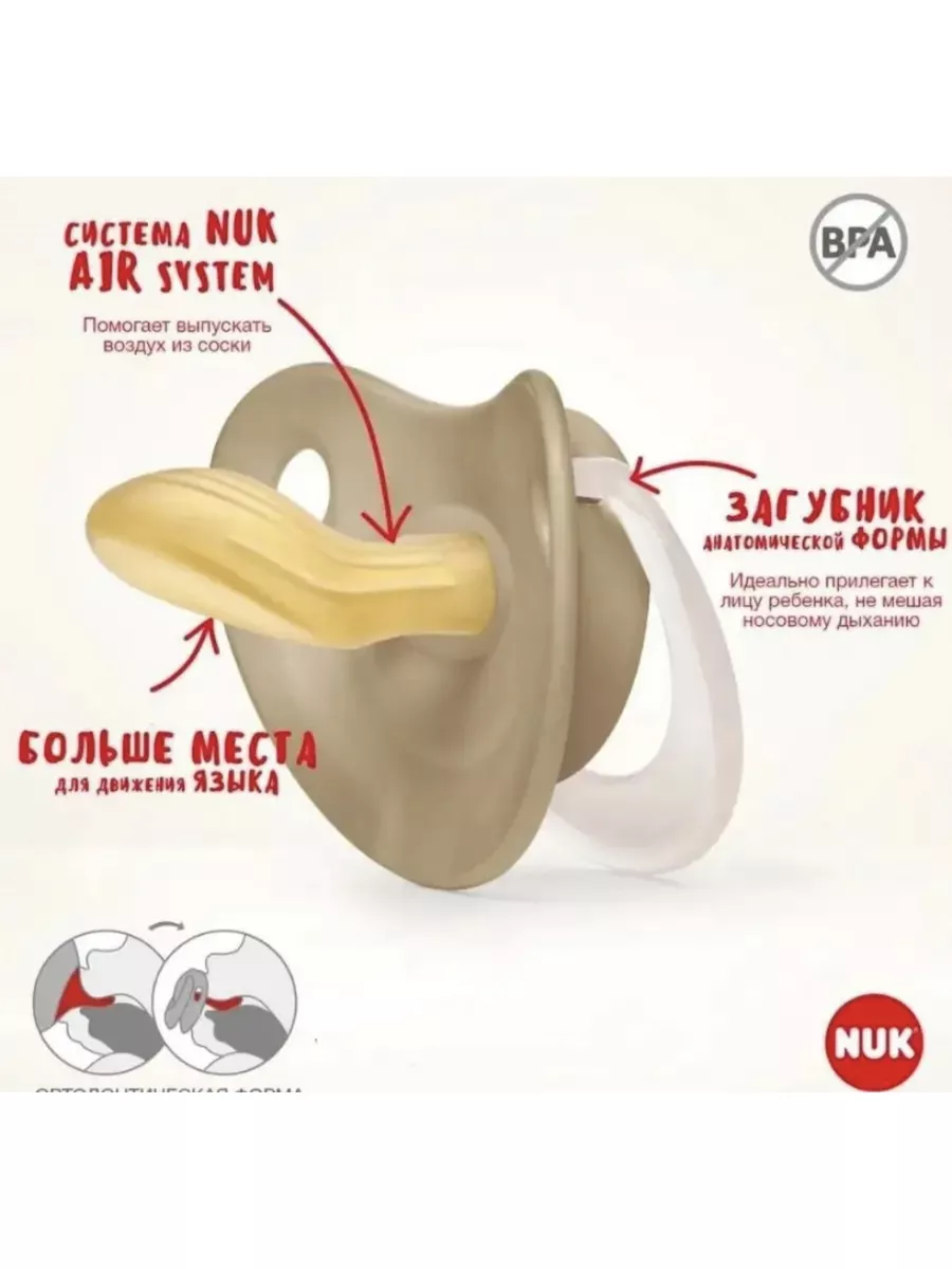 Cоска пустышка латексная 6-18 месяцев star 2 штуки NUK купить по цене 951 ₽  в интернет-магазине Wildberries | 174053451