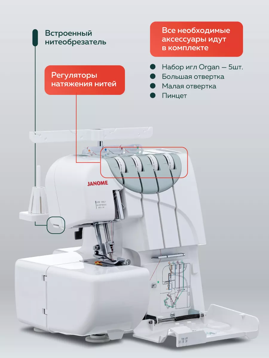 Оверлок 4-ниточный MyLock 4952 Janome купить по цене 4 586 100 сум в  интернет-магазине Wildberries в Узбекистане | 174063124
