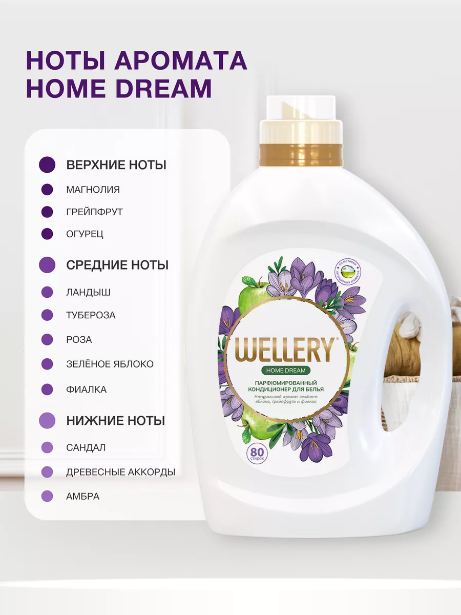 WELLERY Кондиционер для стирки белья парфюмированный Home Dream