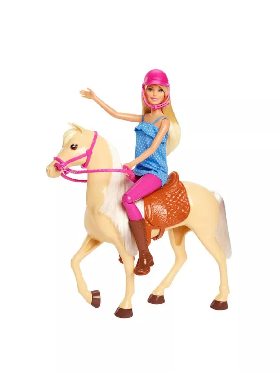 Наездница Barbie Basic Horse And Doll FXH13 Mattel купить по цене 7 318 ₽ в  интернет-магазине Wildberries | 174672098