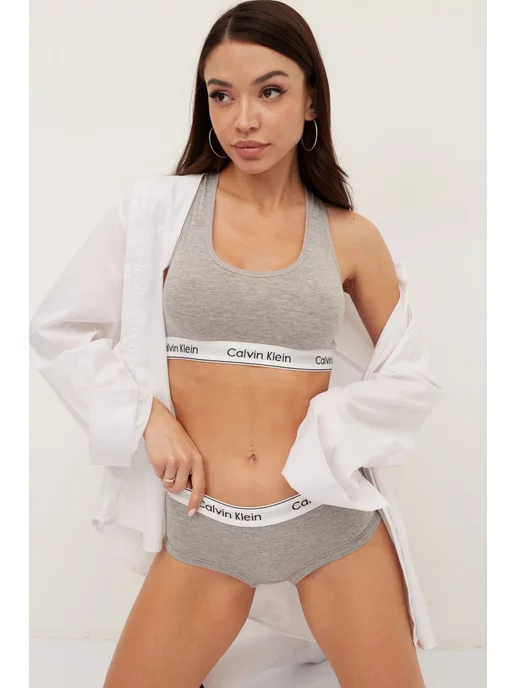Комплект нижнего белья Calvin Klein топ и трусы женское X-lady