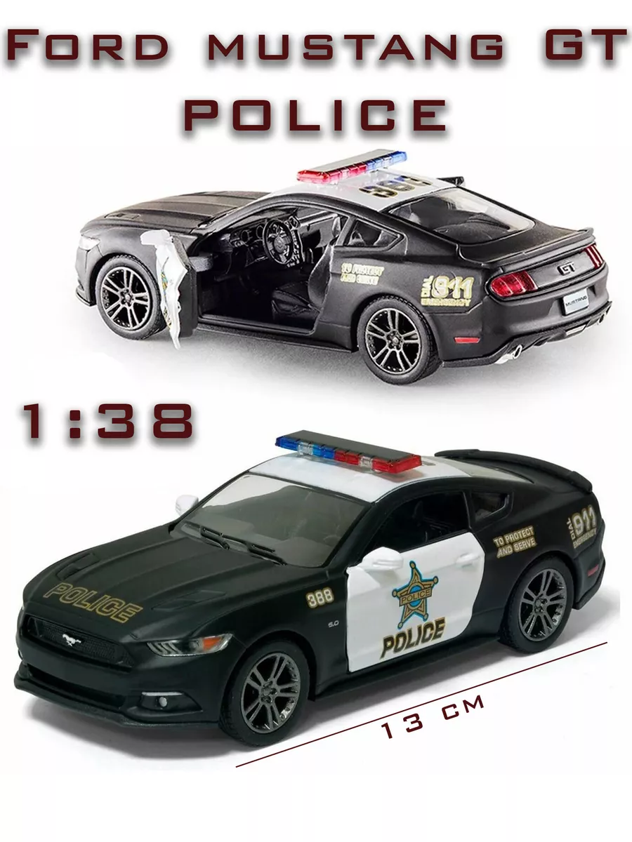 KINSMART Машинка металлическая Kinsmart 1:38 Ford Mustang GT Police