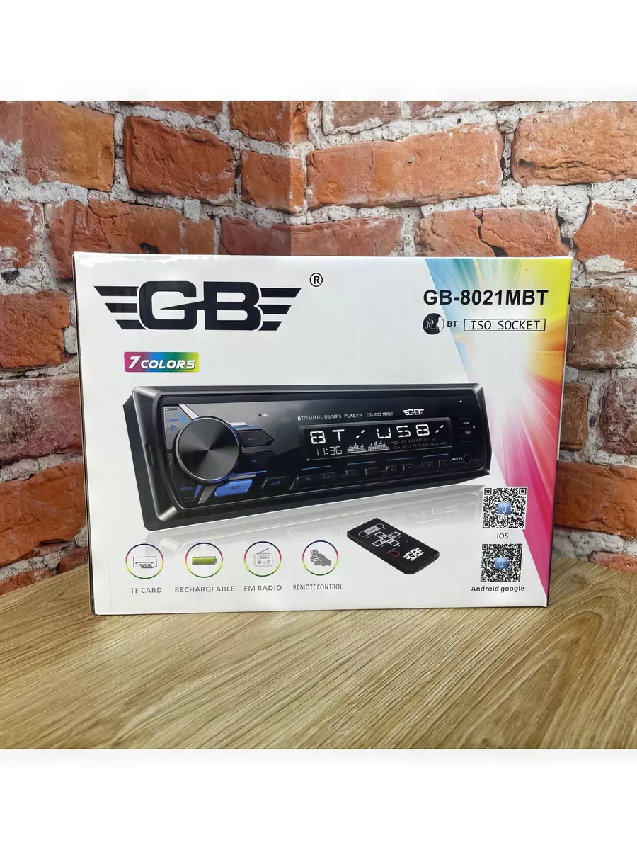 Автомагнитола пионер с bluetooth 1 din GB-8021 Pioneer купить по цене 1 478  ₽ в интернет-магазине Wildberries | 174943912