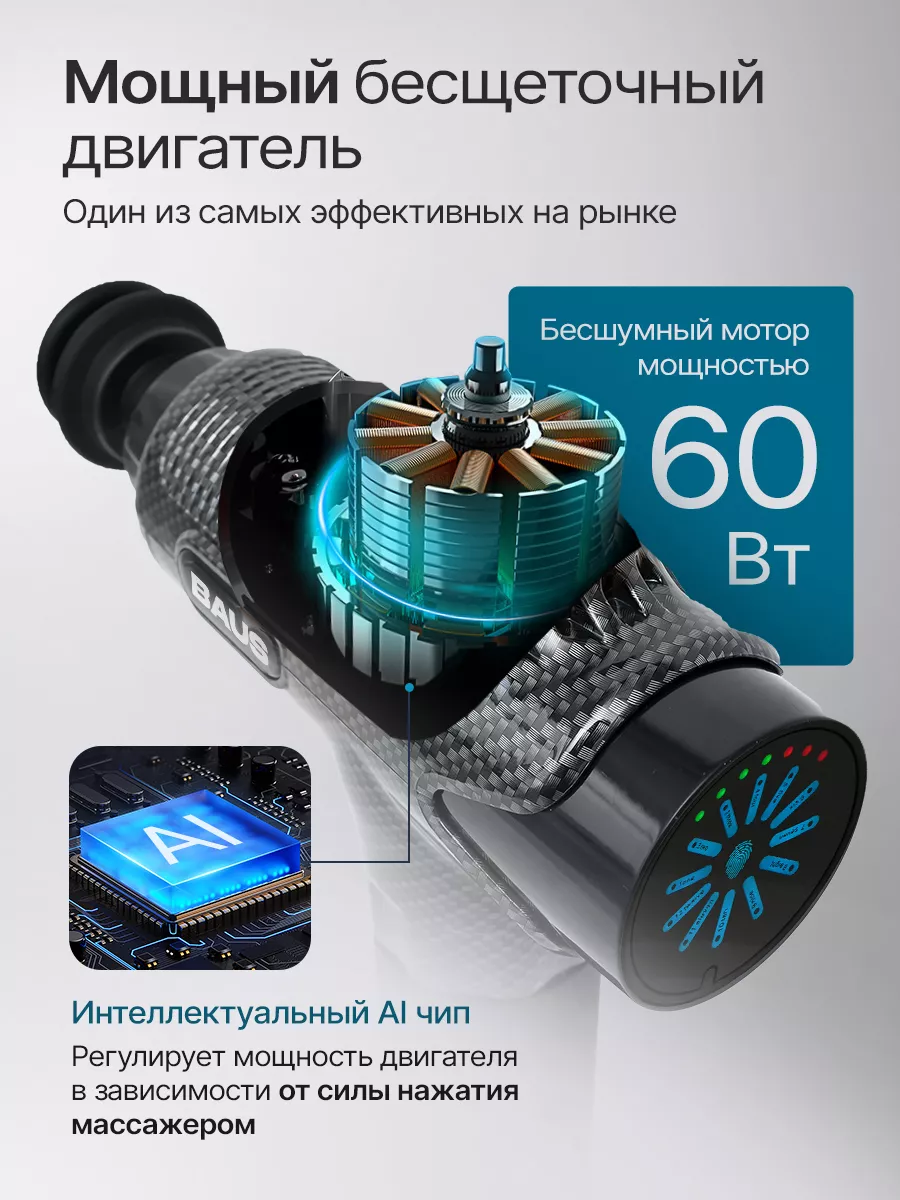 Перкуссионный массажер ударный пистолет BAUS купить по цене 4 617 ₽ в  интернет-магазине Wildberries | 175168898