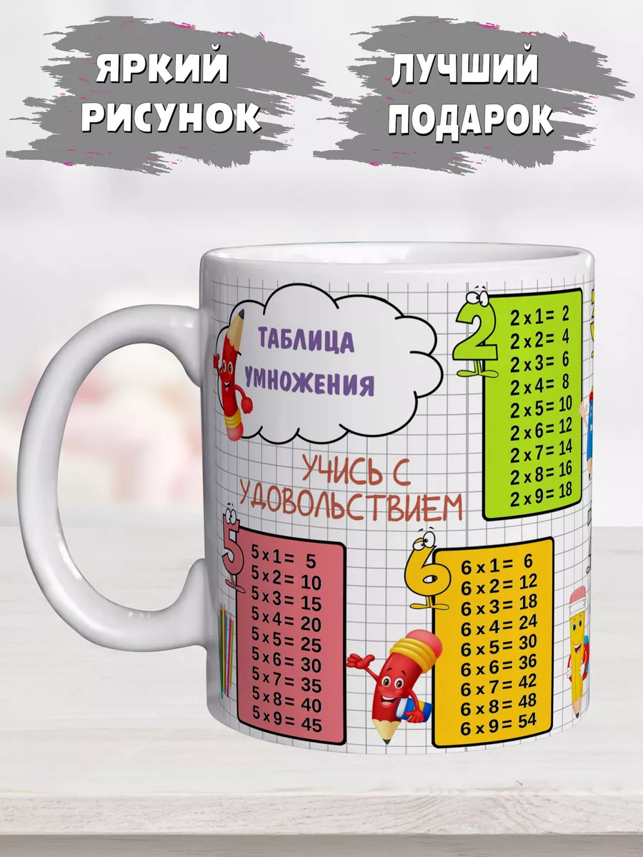 Кружка Таблица Умножения Плюс Тик купить по цене 267 ₽ в интернет-магазине  Wildberries | 175509463