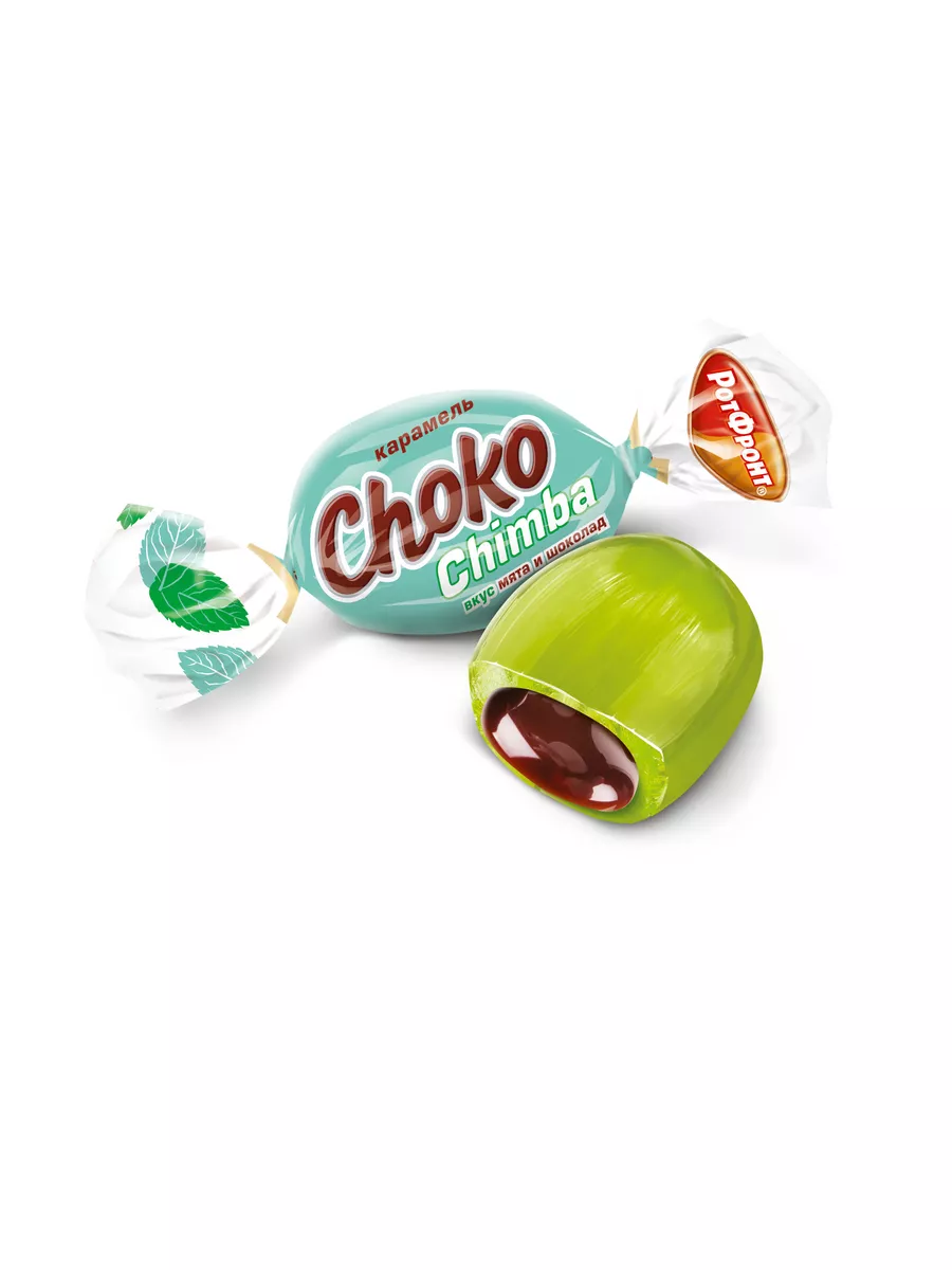 Конфеты карамель Choko Chimba вкус мята и шоколад, 200 гр Рот Фронт купить  по цене 71 ₽ в интернет-магазине Wildberries | 175742222