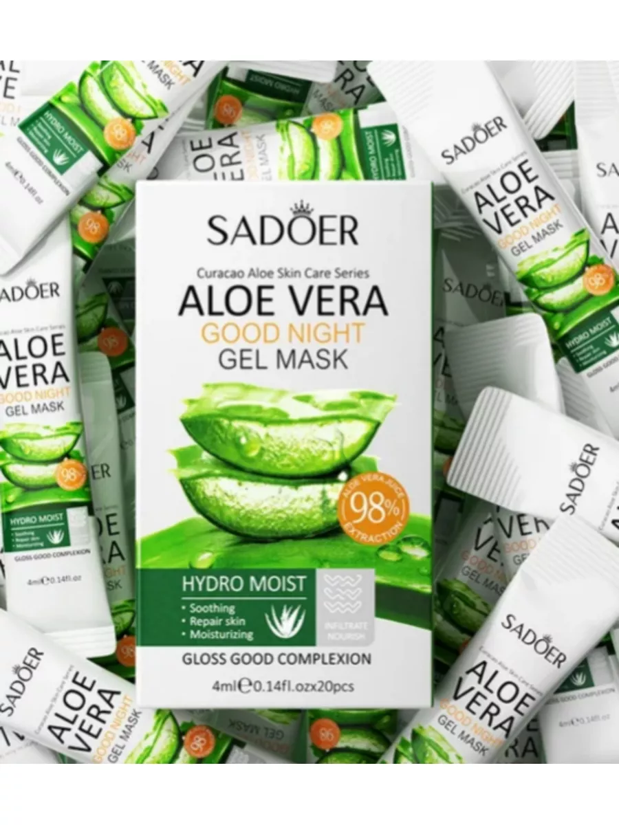 Маска для лица aloe vera 20 стик ночная SADOER купить по цене 0 р. в  интернет-магазине Wildberries в Беларуси | 175886410