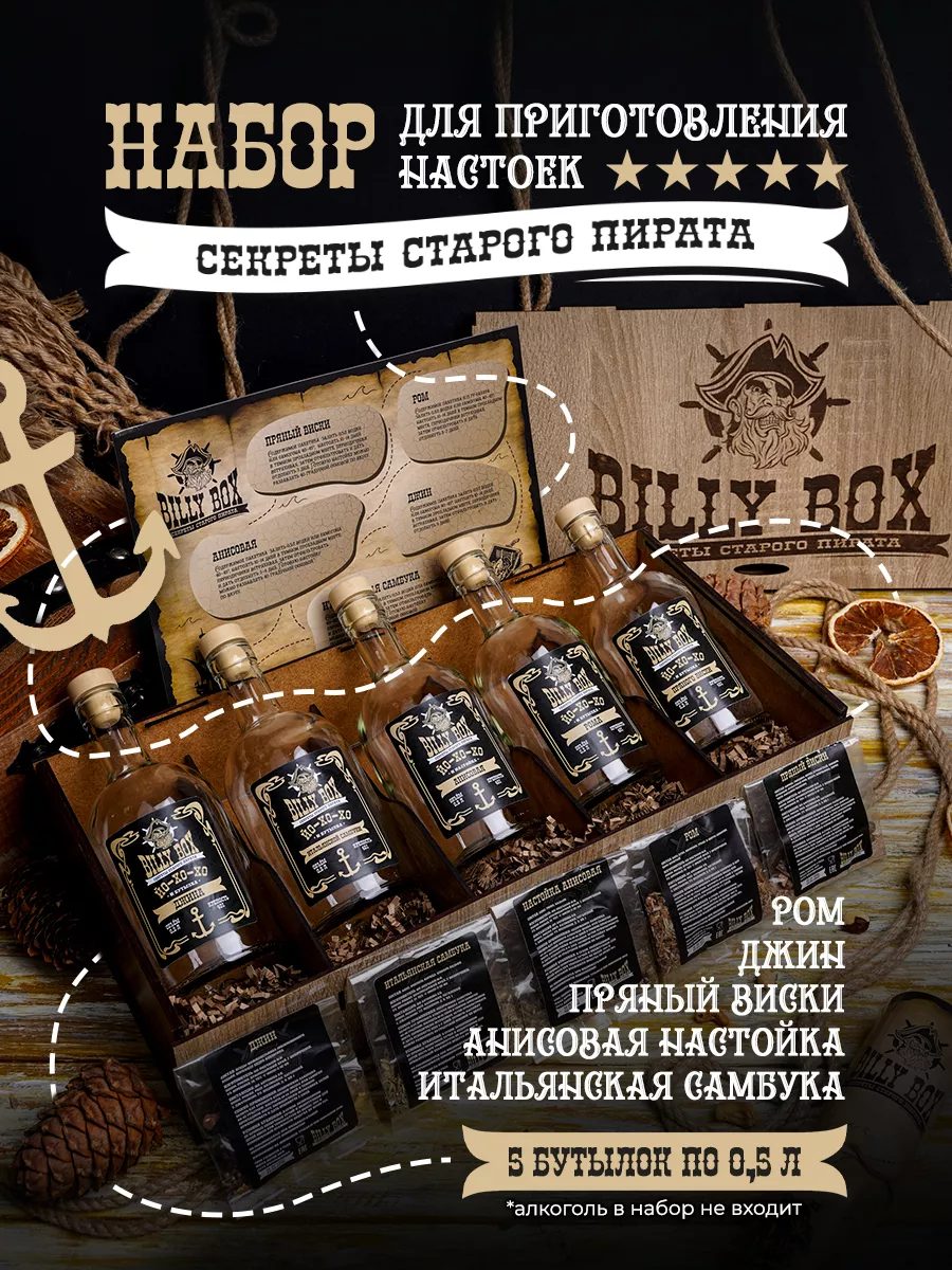 Подарочный набор настоек BILLY BOX купить по цене 1 197 ₽ в  интернет-магазине Wildberries | 176176389