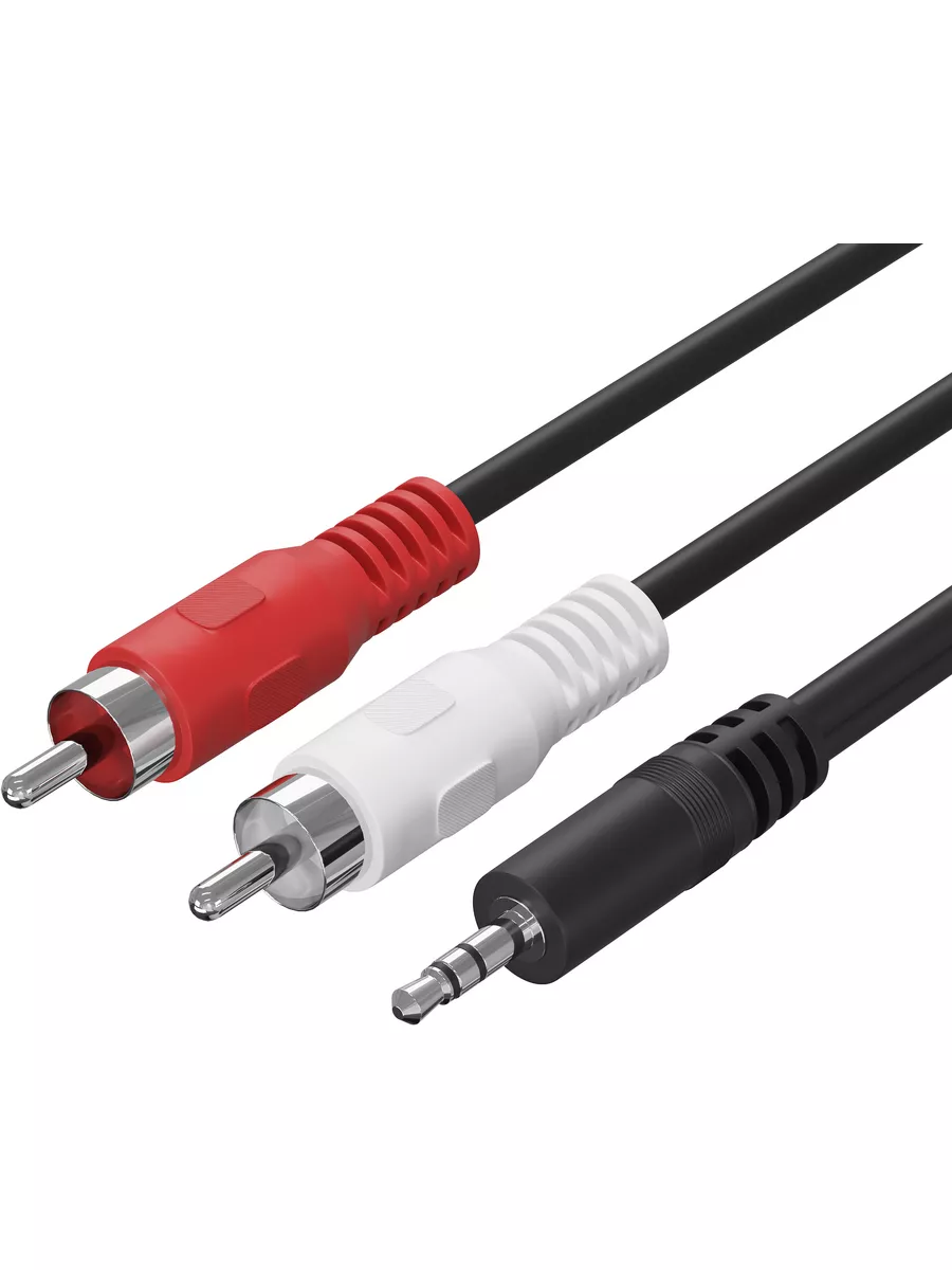 Аудио кабель Mini Jack 3.5 мм - 2 x RCA, 3м