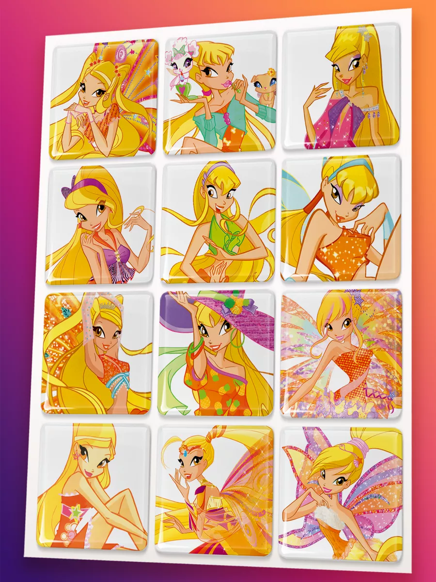 3Д объемные наклейки Клуб Винкс Winx Club Подарки топчик купить по цене  10,71 р. в интернет-магазине Wildberries в Беларуси | 176950747