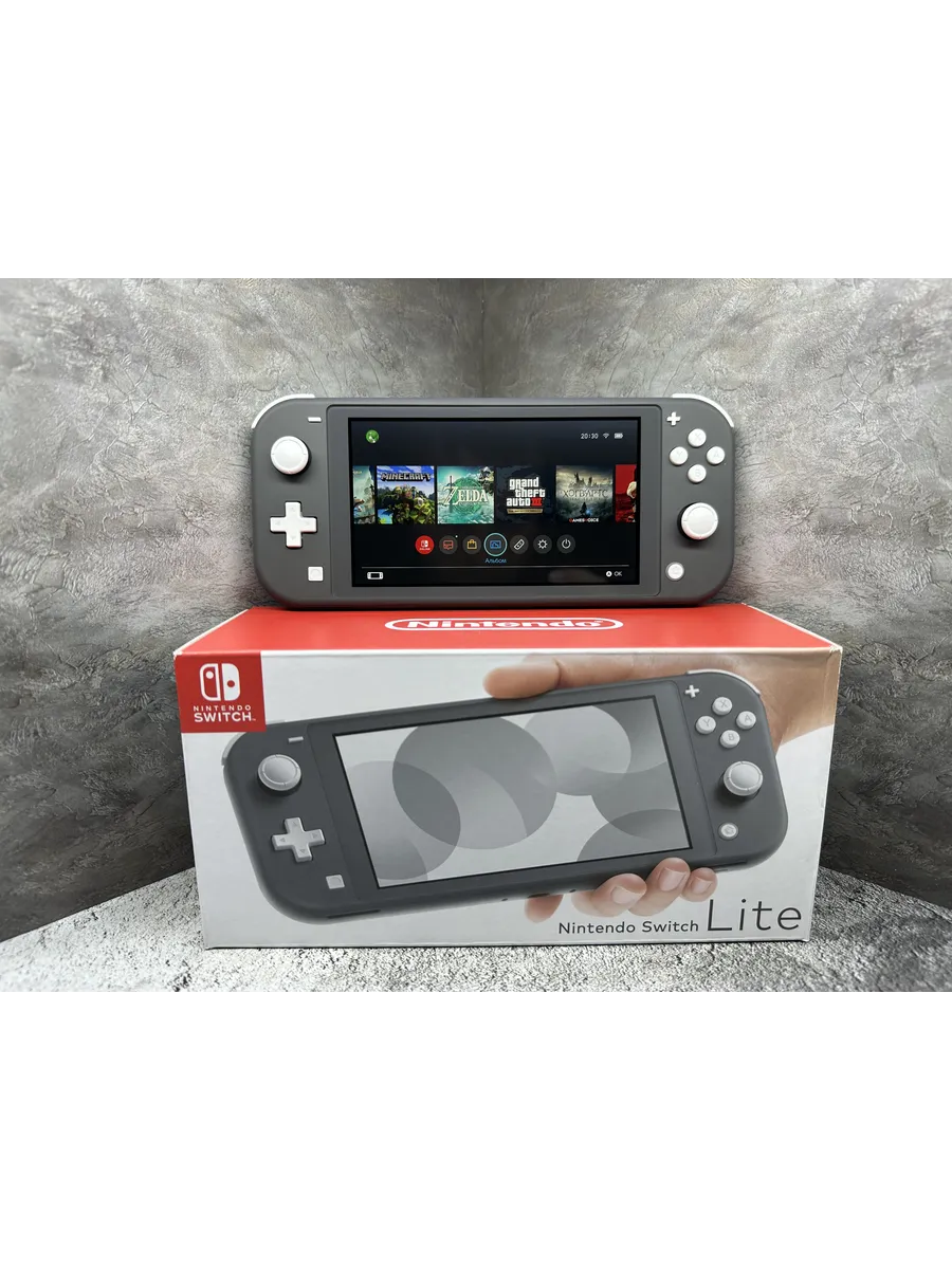 Игровая консоль Switch Lite Прошитая 128 gb Серая с Играми