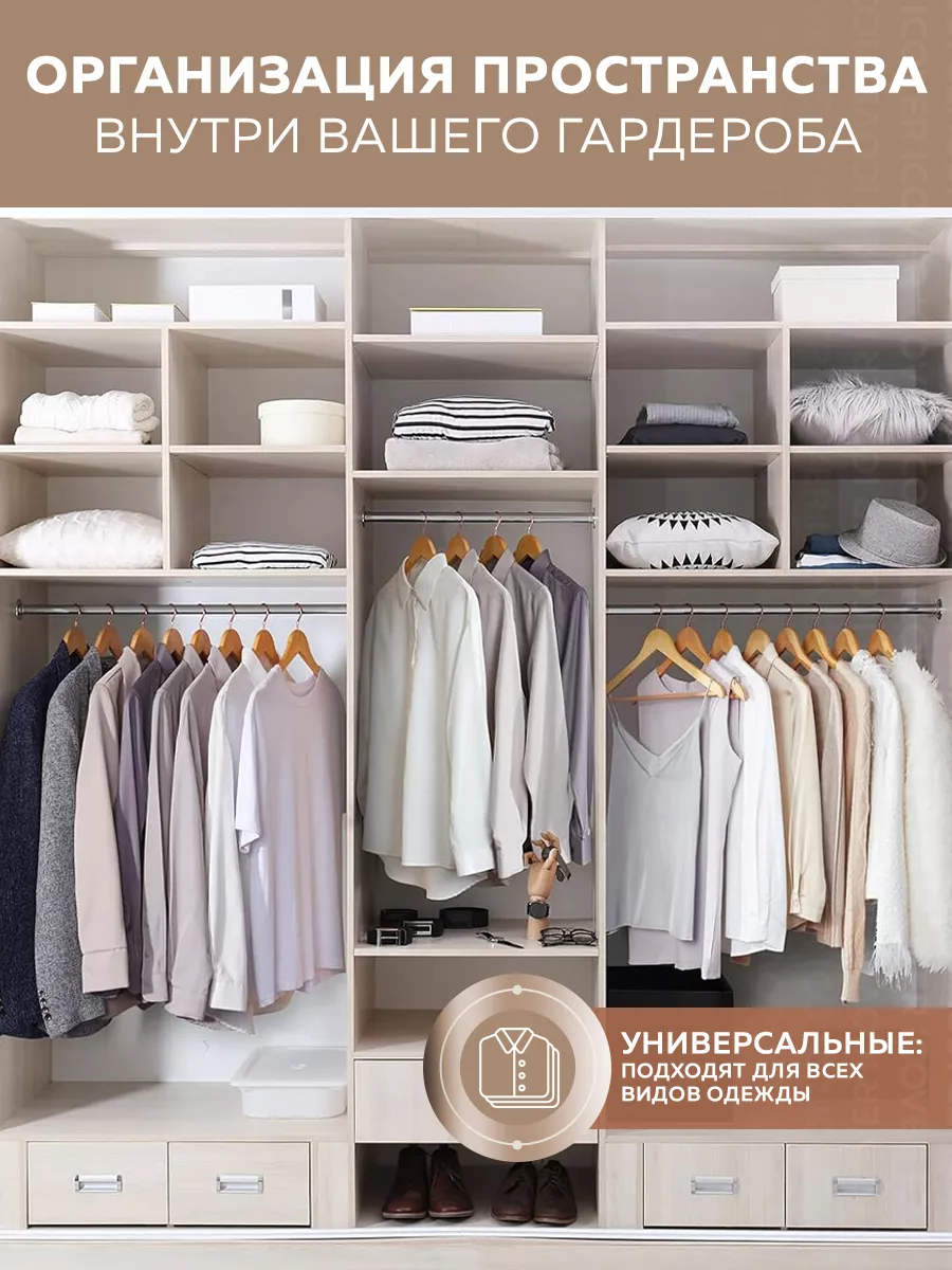 Правила аккуратного шкафа: выбираем деревянные вешалки и правильно храним одежду