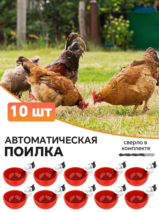 Купить автоматические поилки для кур: ниппельные, колокольные, цены