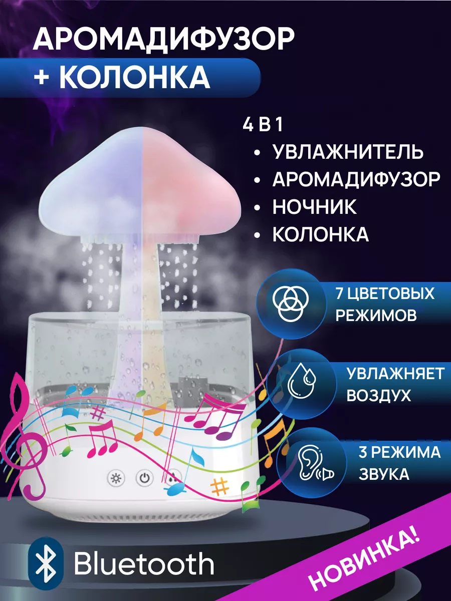 ASTRAL PRODJECT Увлажнитель Гриб Колонка Bluetooth