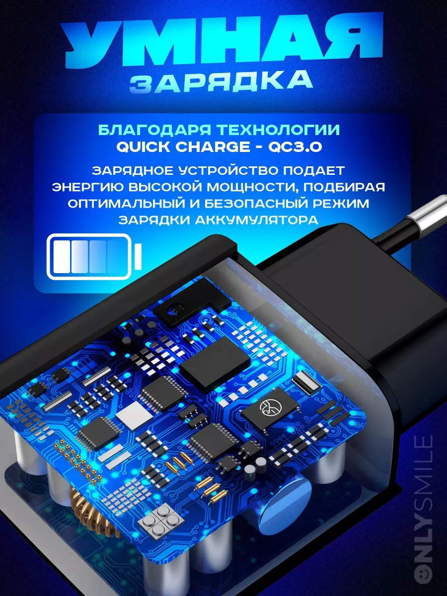 Borofone Зарядка type-c быстрая умная для телефона adapter 18W