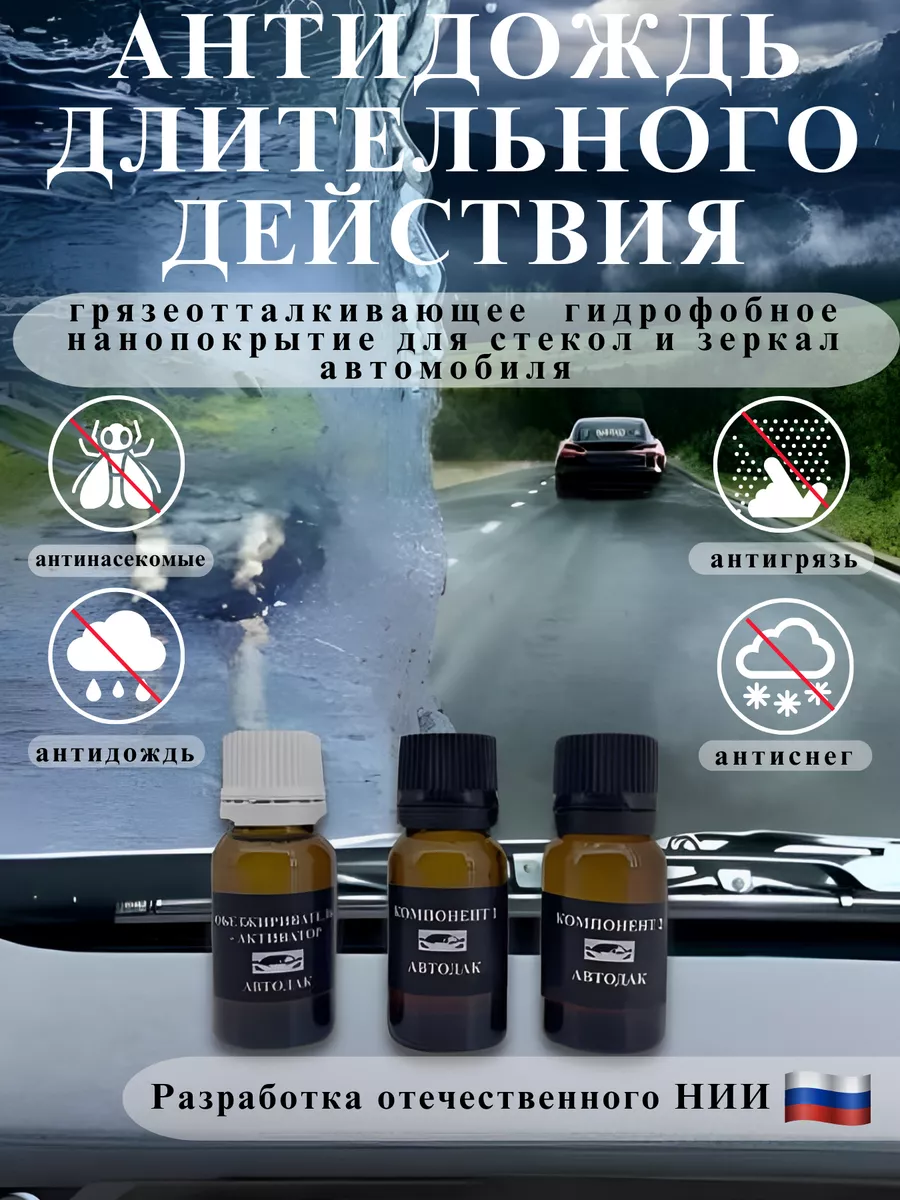 АВТОДАК Антидождь для автомобиля защитное нанопокрытие