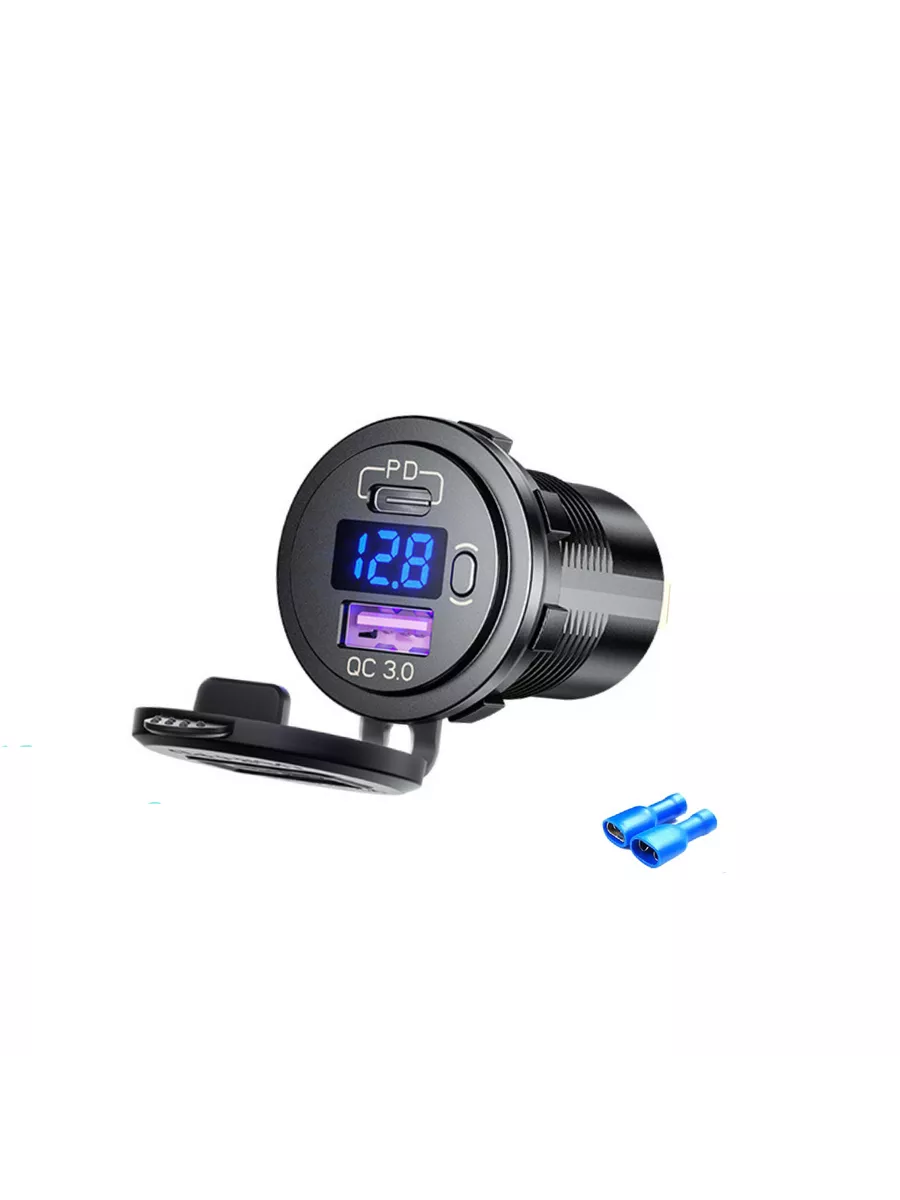 Pro. Fishing USB Type-C розетка вольтметр врезная в автомобиль