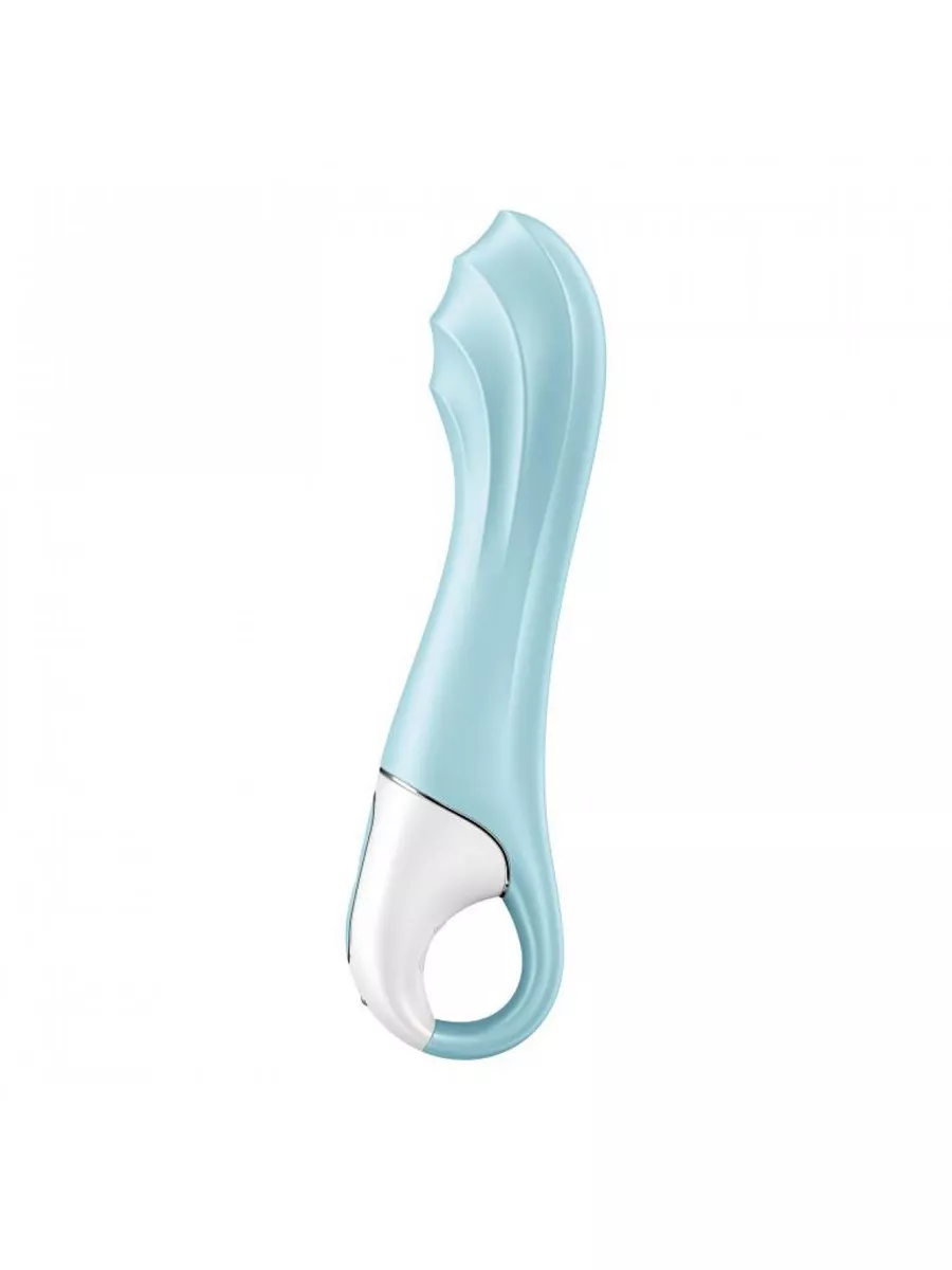 Satisfyer Голубой вибромассажер Air Pump Vibrator 5+ - 21 см