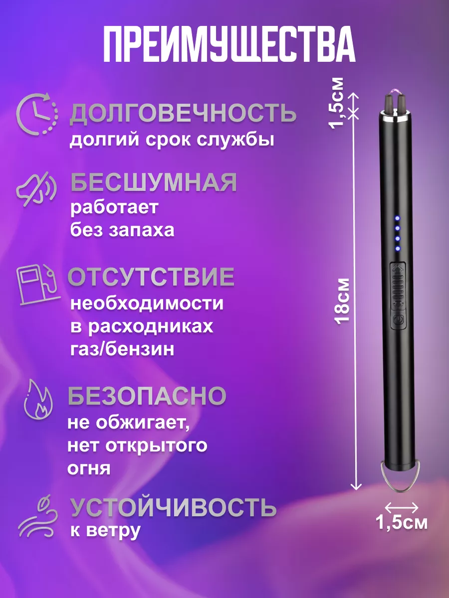 AllSell Зажигалка пьезо-электронная USB (Без Газа)