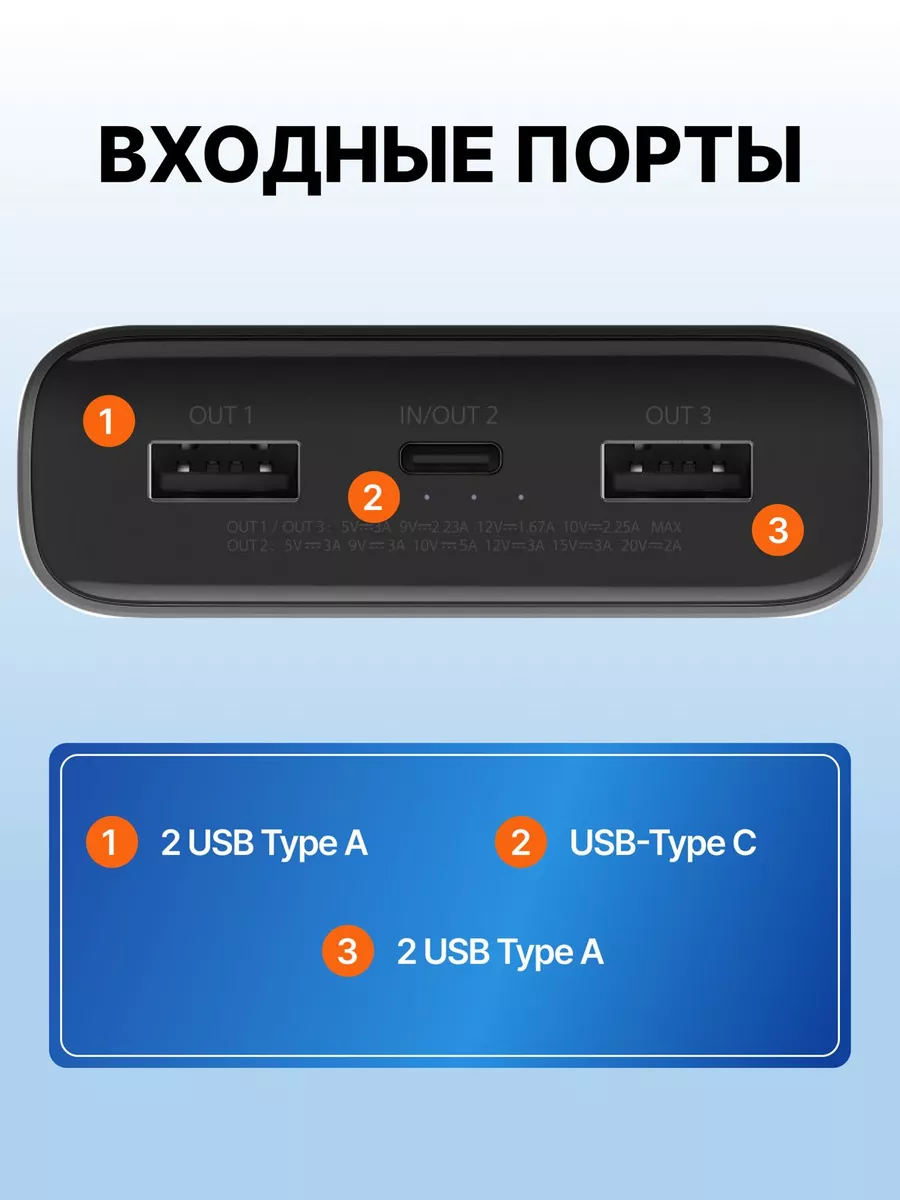 MI Внешний аккумулятор Xiao Power Bank 3