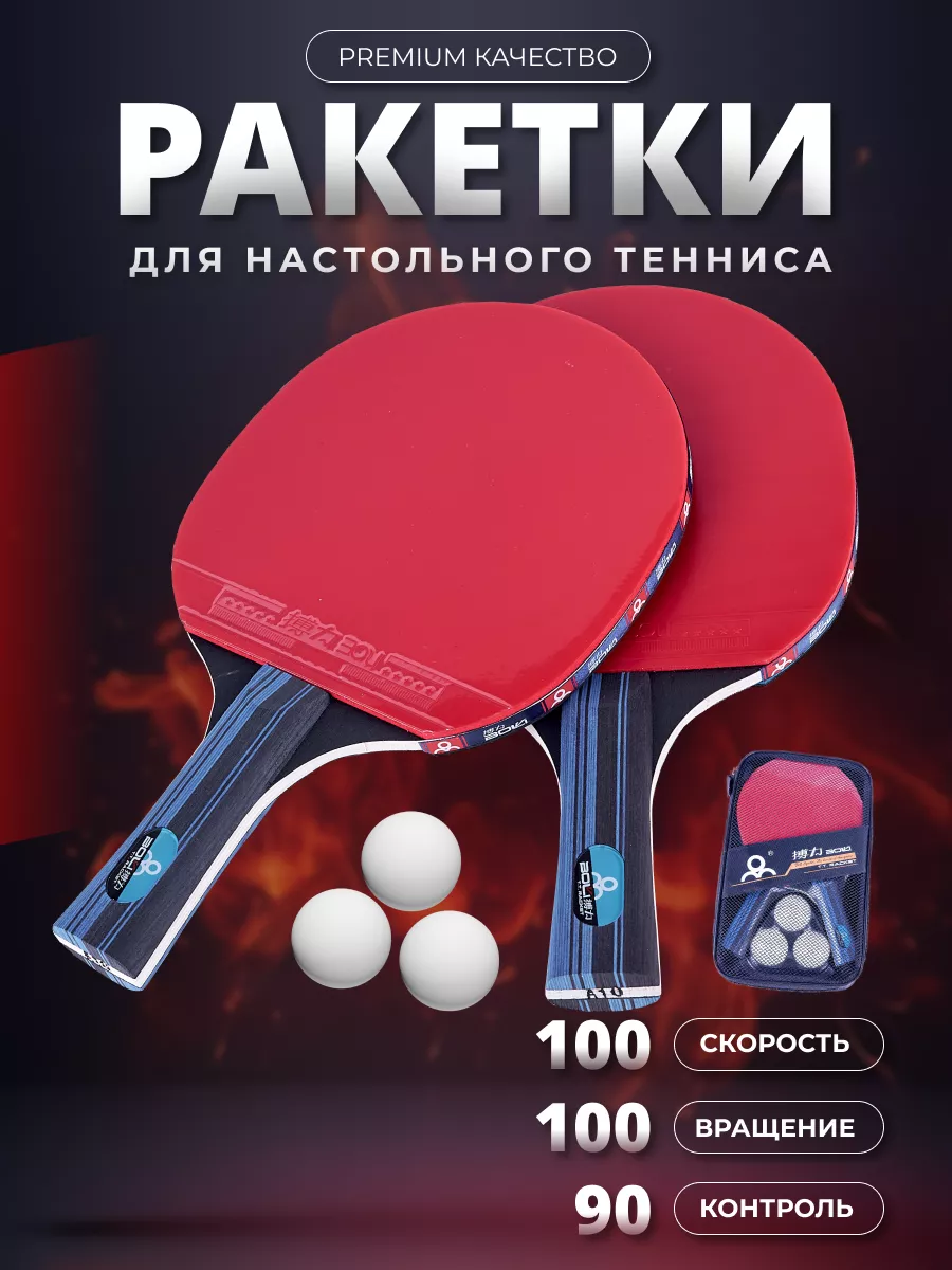 Ракетки для настольного тенниса с шариками All Sports купить по цене 31,89  р. в интернет-магазине Wildberries в Беларуси | 180132958