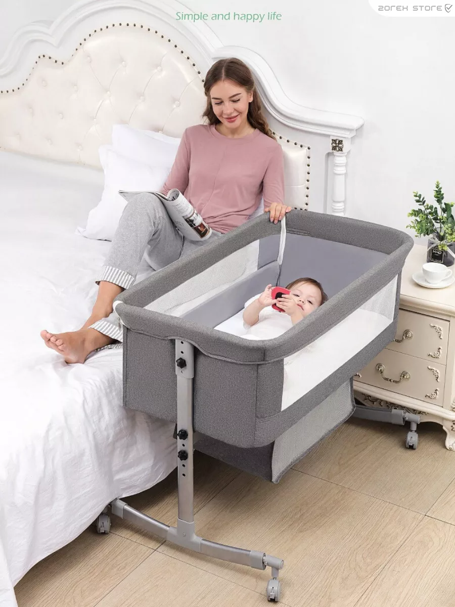 Приставная кроватка для новорожденного Babywalker купить по цене 6 630 ₽ в  интернет-магазине Wildberries | 180315624