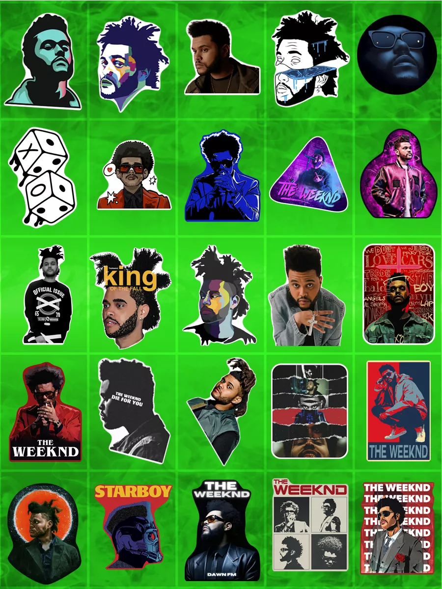 Наклейки на телефон стикеры декора и творчества The Weeknd Sticker Rush  купить по цене 5,71 р. в интернет-магазине Wildberries в Беларуси |  180509111